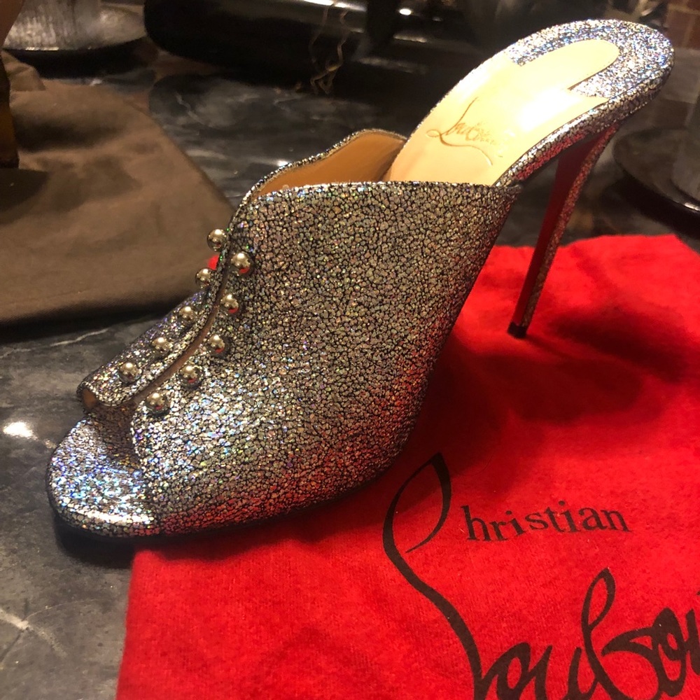 Christian Louboutin glitter sparkly heel shoes - Picture 6 of 8